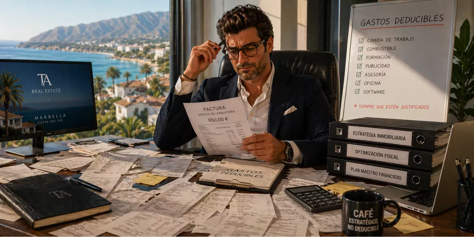 El agente que creía que todo era deducible (hasta el gimnasio). – Marbella, Costa del Sol, Málaga