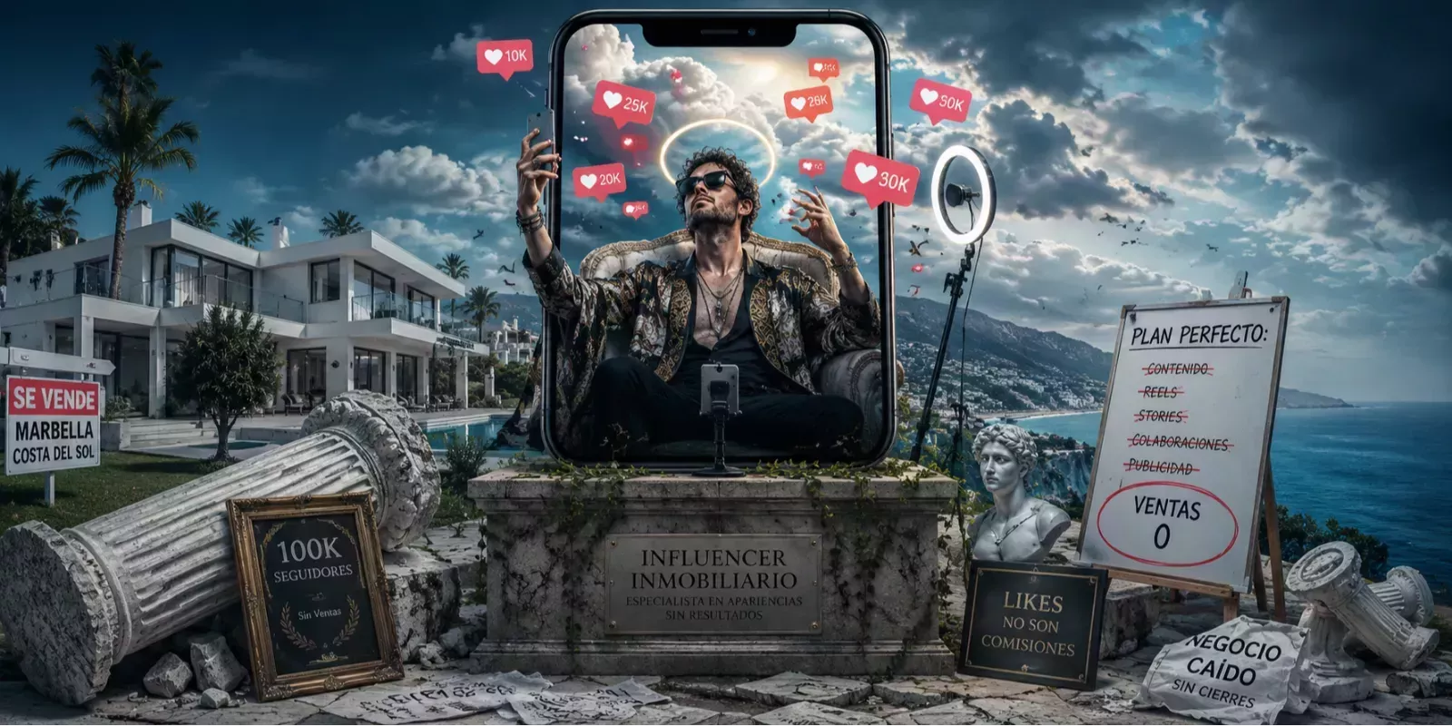 El influencer inmobiliario que nunca vendió una casa. – Marbella, Costa del Sol, Málaga
