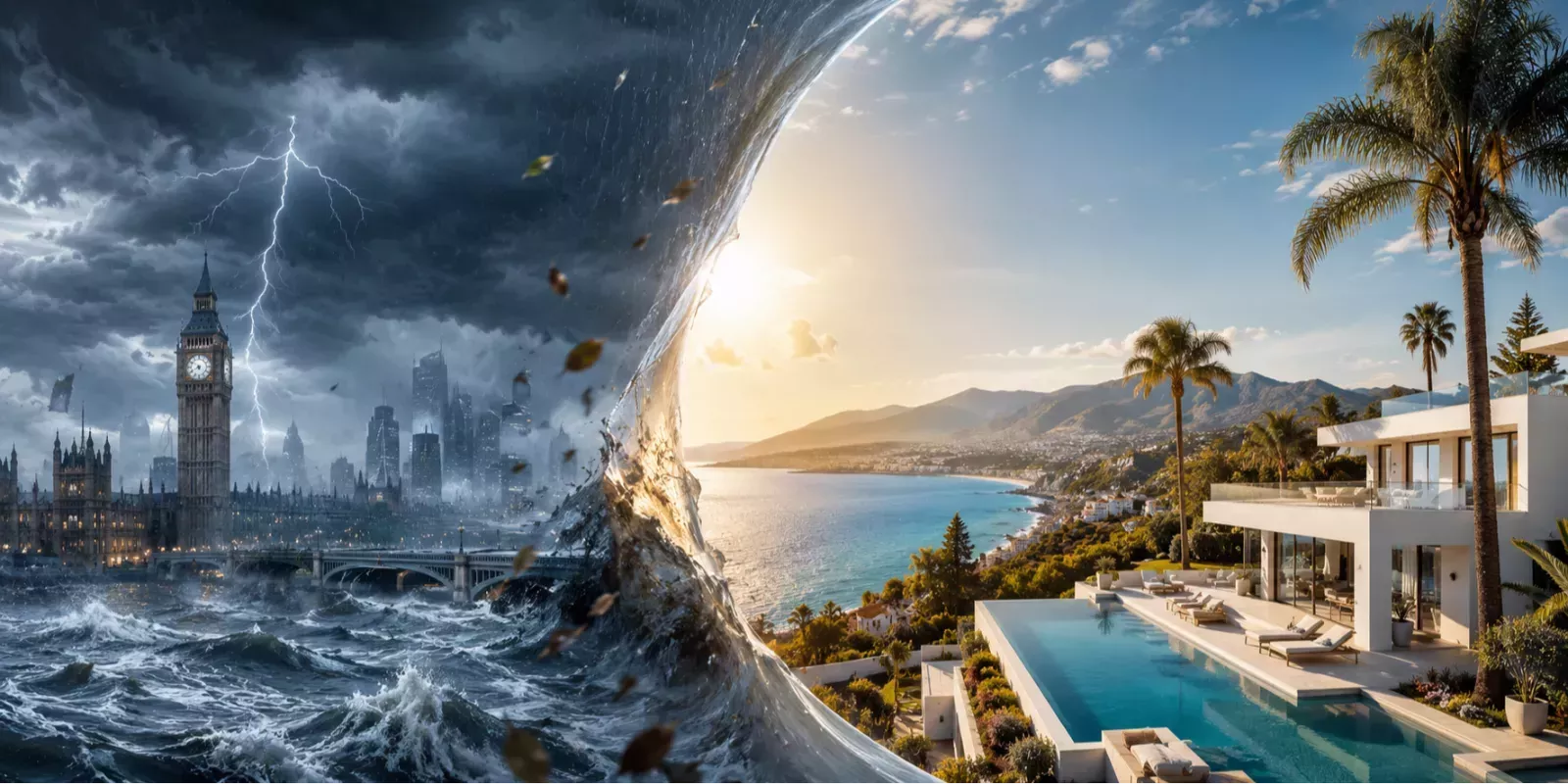 Tormentas, viento extremo y clima impredecible sacuden Europa… mientras la Costa del Sol se consolida como uno de los refugios climáticos más deseados del continente