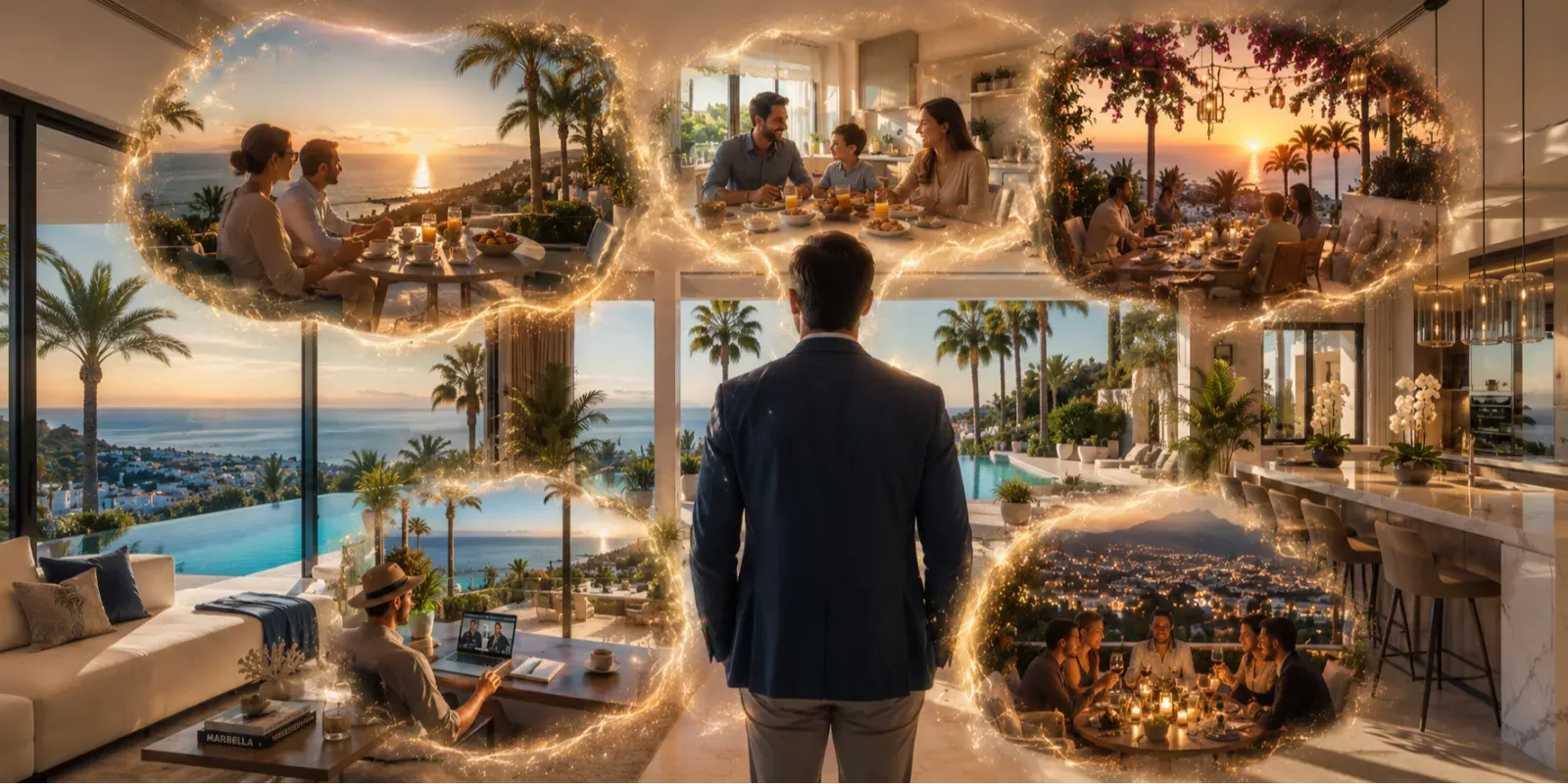 Cómo hacer que el cliente se imagine viviendo antes de comprar en Marbella, Costa del Sol, Málaga